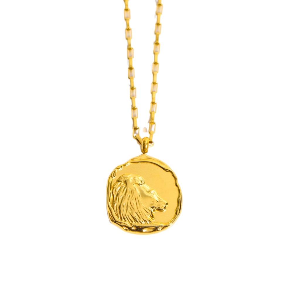 Pendant 12 Constellation Necklace Neck Jewelry Vintage Golden Necklace  Vacation
