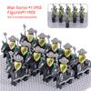 Средневековые военные наборы, кавалерийские фигурки, строительные блоки, солдат, спартанский воин, рыцари, римское оружие, аксессуары, игрушки для детей
