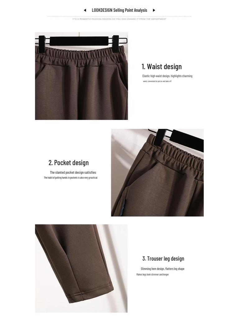 Женские широкие брюки-морковки с высокой талией из хлопка-флиса - Зимний повседневный стиль гарем