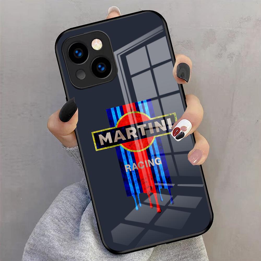 Чехол для телефона Racing M-Martini-ES для iPhone 17 Pro Max 16 15 14 Pro Max 13 11 X Xs Xr 8 7 Plus Стеклянная крышка