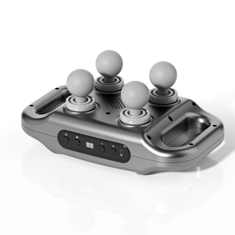 Беспроводной удобный массажный пистолет с 4 головками, массажный инструмент для шеи, шейного отдела позвоночника, массажное оборудование для релаксации мышц