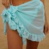 Cover Up Breathable Lace-up Polyester Pool Party Sundress Swimsuit Skirt Beachwear