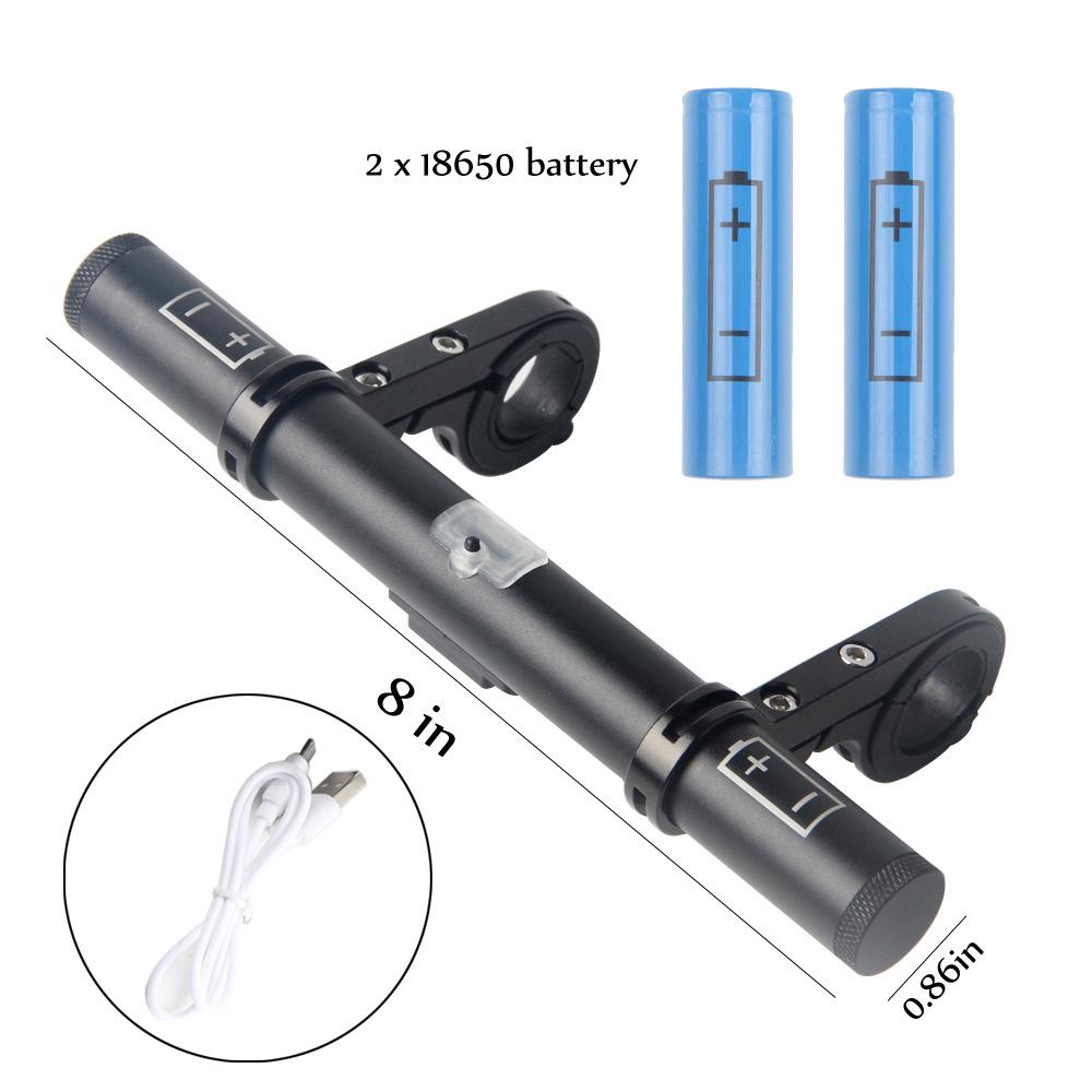 Bicycle Handlebar Extension Bracket, Headlight Flashlight Bracket Clip, Riding Equipment USB Can Be Used As A Power Bank
