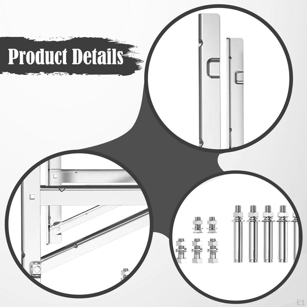 2x Настенные кронштейны для кондиционера Стойки Наружные Опоры из нержавеющей стали для Бесканального Мини