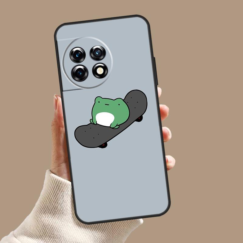 Чехол-скейтборд с лягушкой, милый кавайный чехол для OnePlus Nord 5 CE 3 4 Lite N20 N30 OnePlus 15 13 12 11 8 9 10 Pro 10T 13T 13R