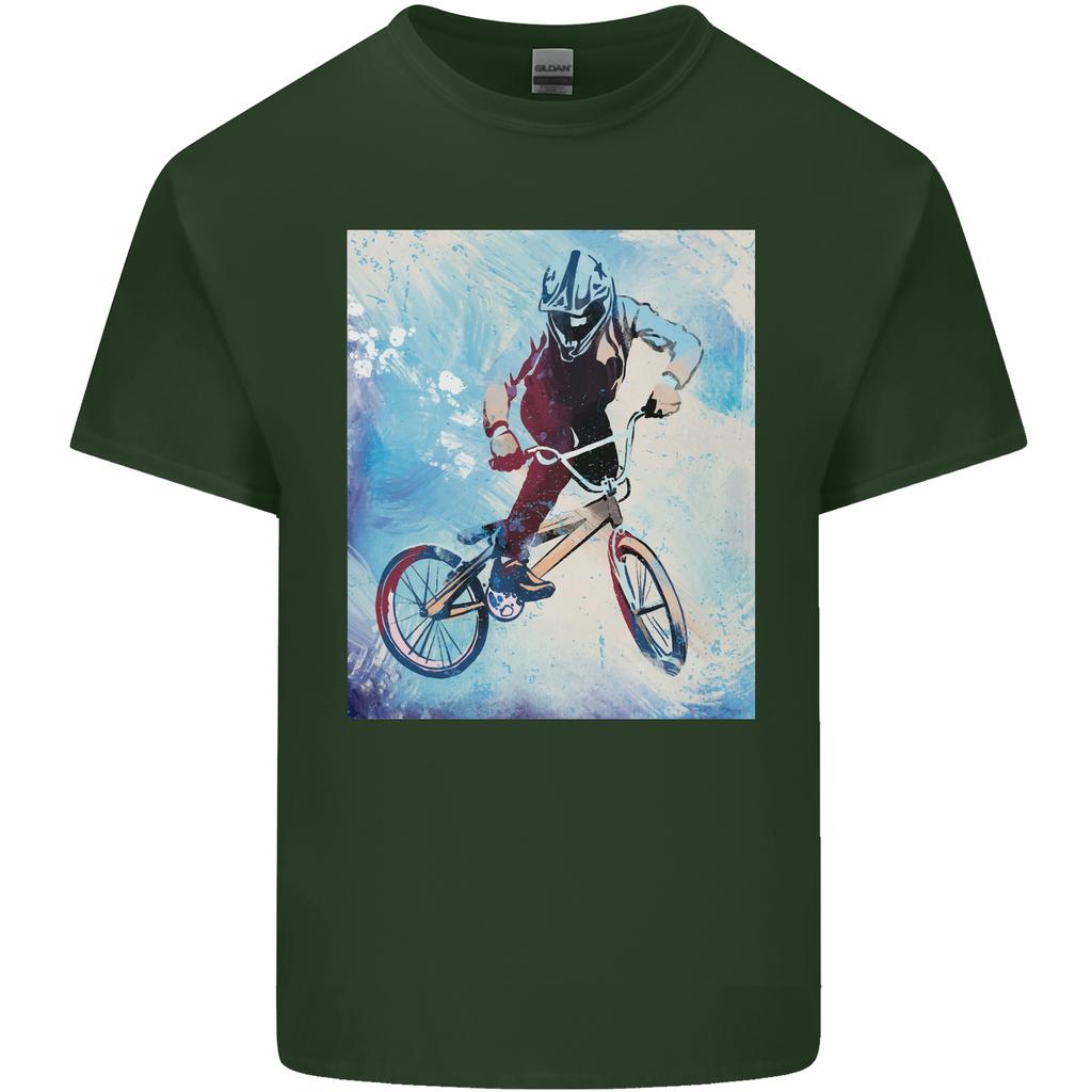 Крутая футболка унисекс из легкого хлопка с дизайном BMX