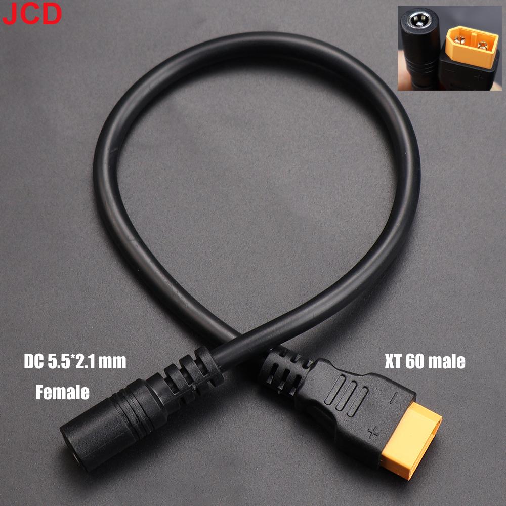 JCD 1pcs 10A Ultra-soft XT60 Plug Male Female Connector to DC 5525/DC5521 Power Cable for Fly Multirotor Field Repairs Apply