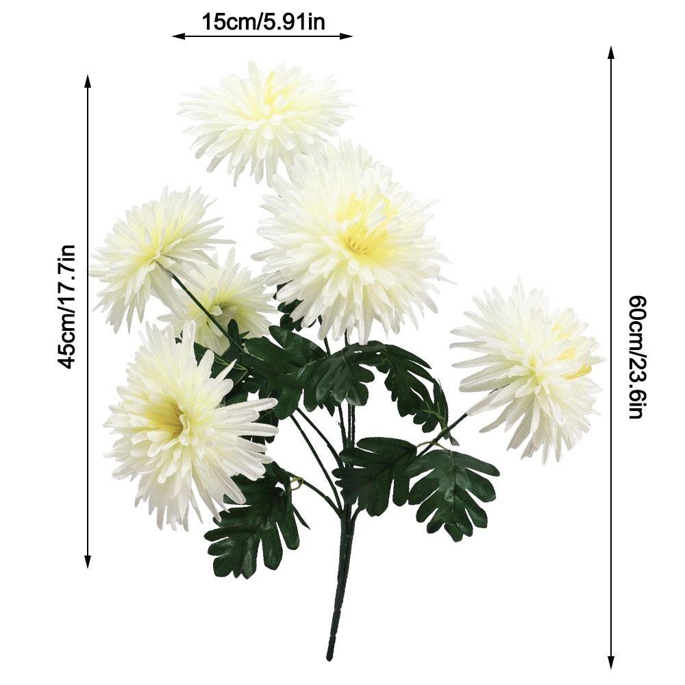 7Head Artificial Flower DIY Flower Silk Chrysanthemum Bouquet Worship Supplies Floral Arrangement Flowers Bouquet