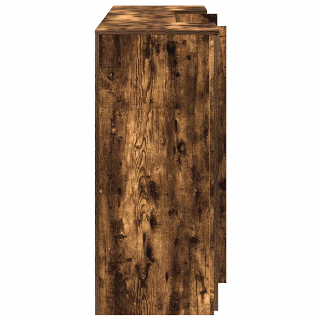 Reception Desk in Smoked Oak 200 x 50 x 103.5 cm Engineered Wood