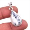 Natural Dendrite Opal Gemstone 925 Solid Sterling Silver Gift Pendant 1.5" p2K27