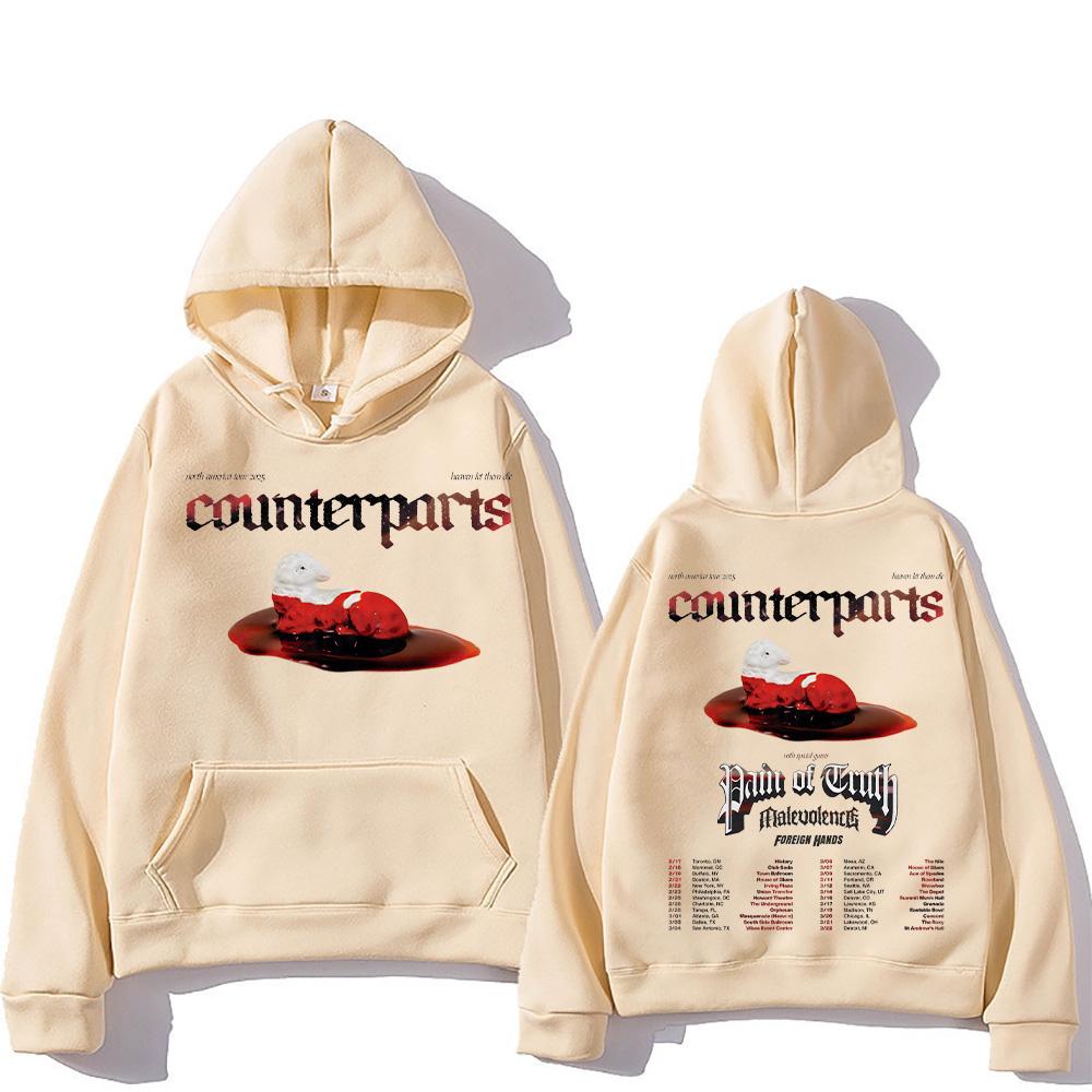 Группа Counterparts Тур The Heaven Let Them Die Свитшоты Женские Мужские Уникальные Нишевые Худи С Длинным Рукавом С Капюшоном Повседневные