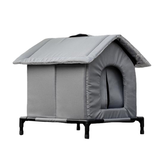 Уличный домик для кошек Ветрозащитный Водонепроницаемый Уютное кошачье убежище Легкая сборка Теплое изолированное укрытие для уличных кошек Требуется сборка