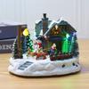 New Christmas Snow House Village Decorations with Music LED Light Christmas Village Holiday Festival House Home Decorations 2024