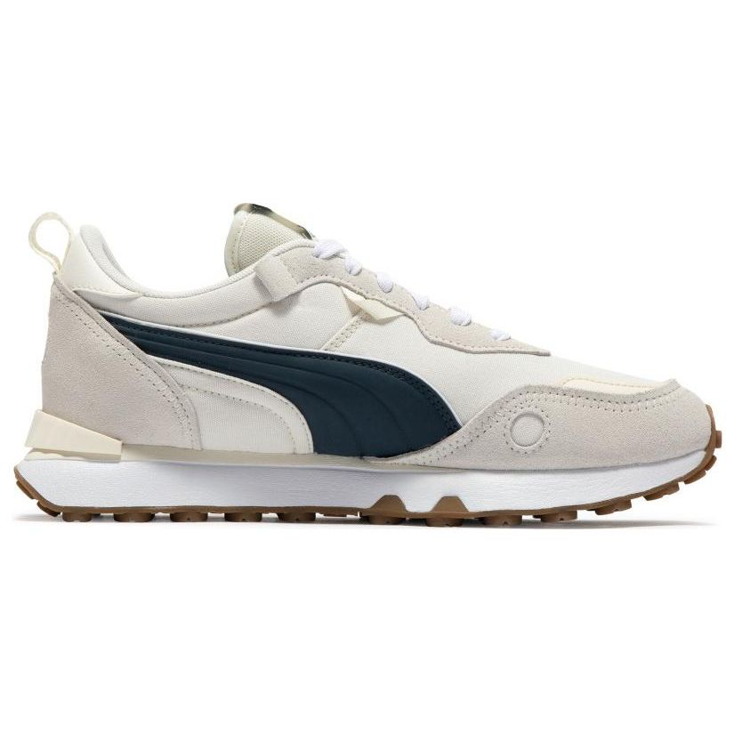 Puma Rider Fv Pop Fs Нейлон Замша Спортивный Износостойкий Низкий Верх Обувь для образа жизни Унисекс кроссовки Белый Синий 391925-03