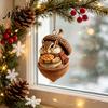 Party Decorations for Holiday Forest Animal Acorn Ornaments, Woodland Cozy Acrylic Hanging Decoration, 2D Garden Ornaments Flat Pine Cone Pendant Xmas