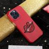Чехол для телефона из искусственной кожи с красным узором в виде губ для iPhone16 15 14 13 12 11Pro Pro Max Plus Mini X XR XS Max7 8 Series, противоударный чехол