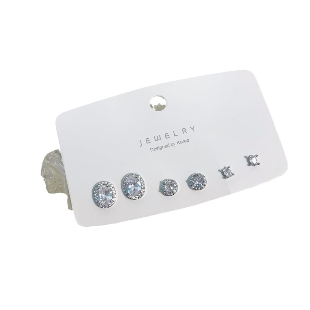 Серьги FUXIN Shiny Zircon Sparkling - Нишевый дизайн, Простые, Универсальные, Легкая роскошь, Полностью бриллиантовые женские серьги