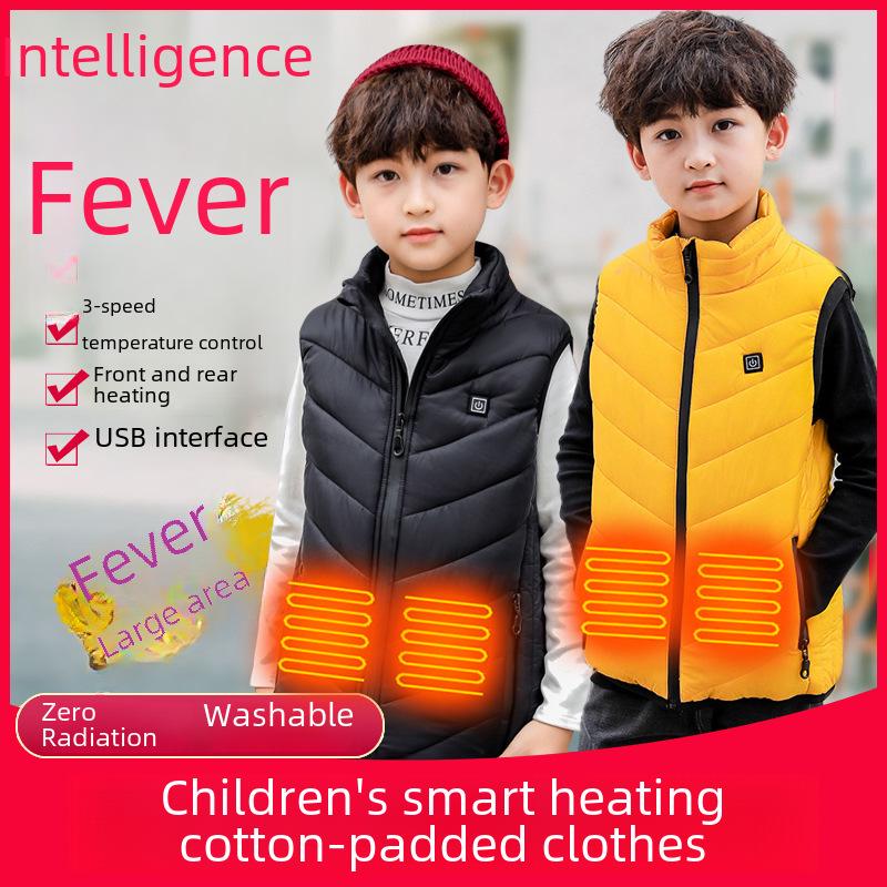 Children's USB Heated Vest - Electric, Warm, and Cotton for Boys and Girls