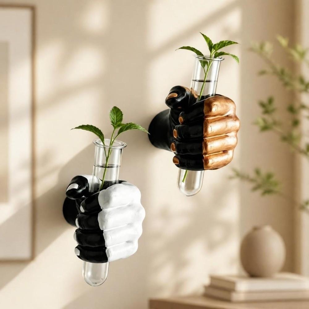 Creative Hydroponic Planter Shelf Resin Planter Holder Modern Flower Pot Office