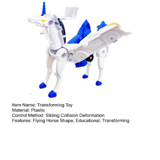 2Pcs/Set Transformable Flying Horse Car Toy Collision Deformation 2-In-1 Mini Vehicle Educational Transforming Mechanical Flying Toddlers Boys Girls
