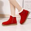 Обувь для женщин корейские замшевые женские зимние сапоги большие красные ботильоны ботильоны зима 2024 новинка дизайнерская роскошь не скользкая обувь