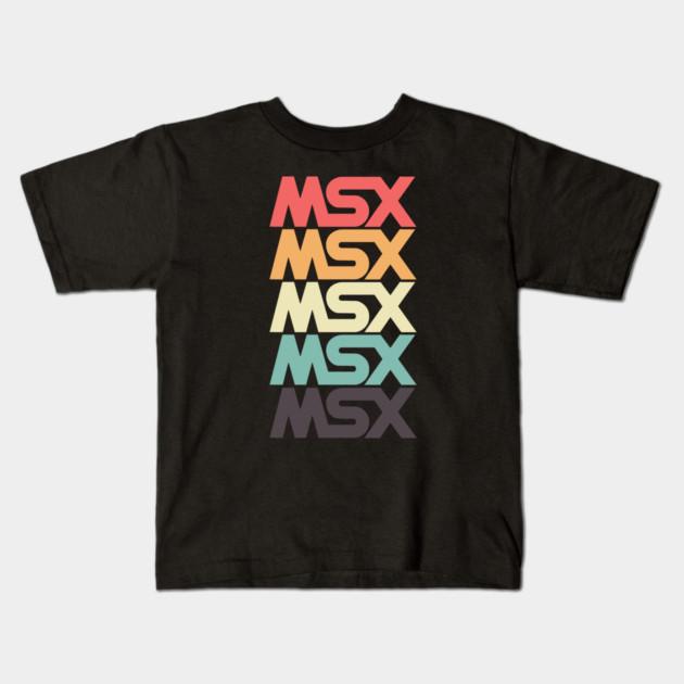 Мальчики Девочки Мягкие Хлопковые Футболки с Принтом Логотип Msx - Винтажная Ретро Компьютерная Футболка Дышащая Повседневная Школьная Одежда Детские Футболки