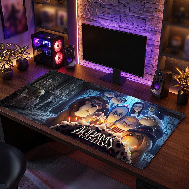 Big Mouse PadThe Addams Family Extended Soft Desk Mat Gaming Office Computer Table Decor Mat