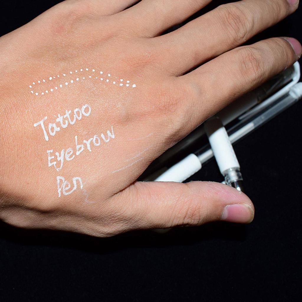 Ручка-скрибер для кожи, ручка для разметки руки, белая ручка-скрибер, инструмент для нанесения меток для позиционирования, смываемый инструмент для боди-арта для рисования на коже