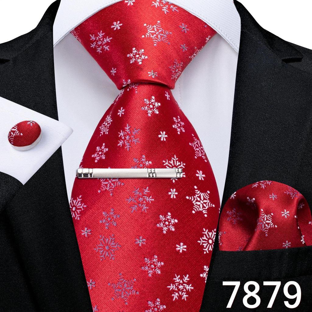 Набор для Мужчин: клетчатый галстук 8,5 см, клип и запонки в клетку