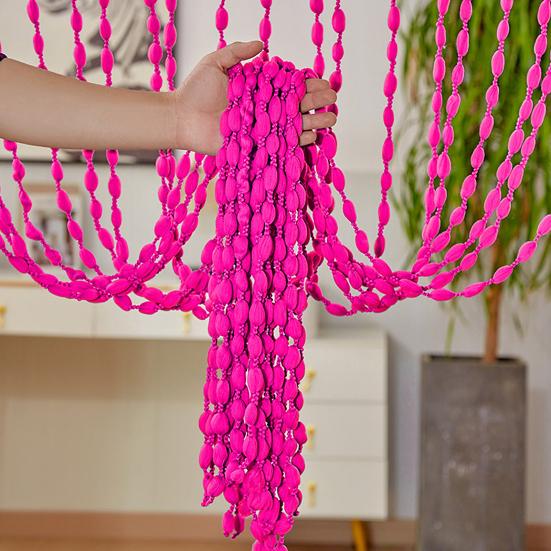 Нитяная дверная штора Мягкие шарики Кисточка Дверная штора Настенная панель Бахрома Жалюзи для окна Декоративная перегородка для дома Гостиная Задник Дверной проем