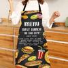 Cooking Apron Sleeveless Comfortable Wearing Clear And Real Image Reusable Anti-stain Waterproof Polyester Pizza Pattern Kitchen Apron Home Supplies