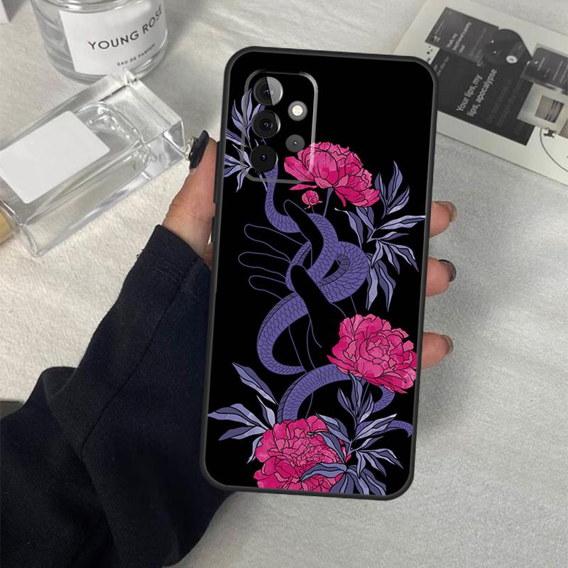 Чехол-цветок змеи для Samsung Galaxy A06 A16 A26 A36 A56 A53 A32 A52 A33 A13 A55 A35 A15 A14 A34 A54 A17