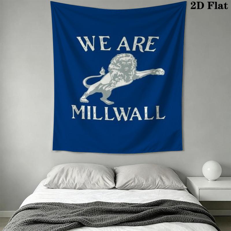 Millwall FC Wall Tapestry Aesthetic Wall Hanging Printed Fabric Blanket Decorative Tapestries for Bedroom Living Room Home Decor