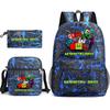 Geometric Sprint Trend Starry Sky Schoolbag Three-piece Geometry Dash Heat Transfer Personalized Backpack Leisure Bag