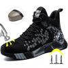 Ankle Protect Safety Shoes Man High Top Steel Toe Sneakers Breathable Work Shoes Men Construction Safety Boots Indestructible
