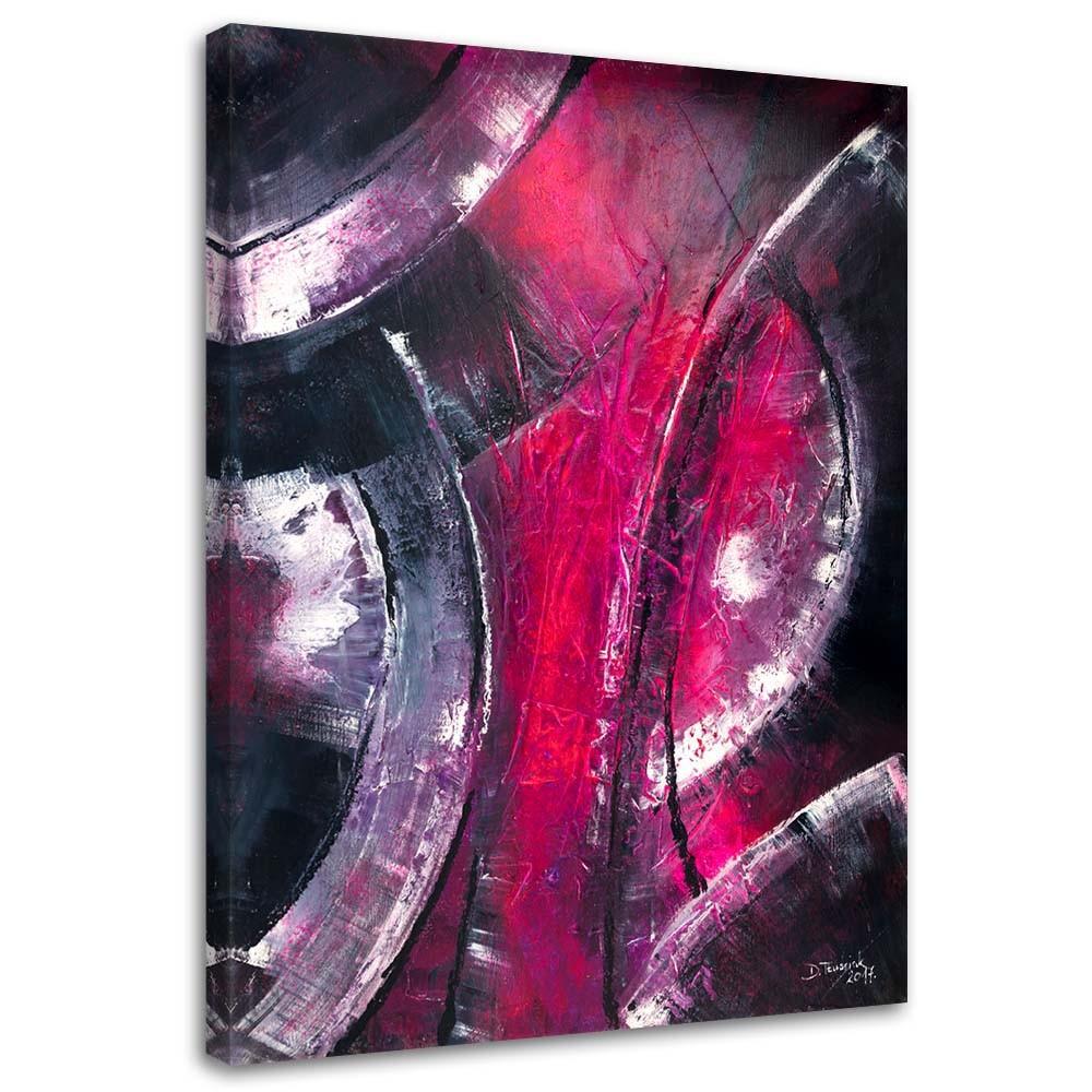 Canvas print, Silver circles abstract