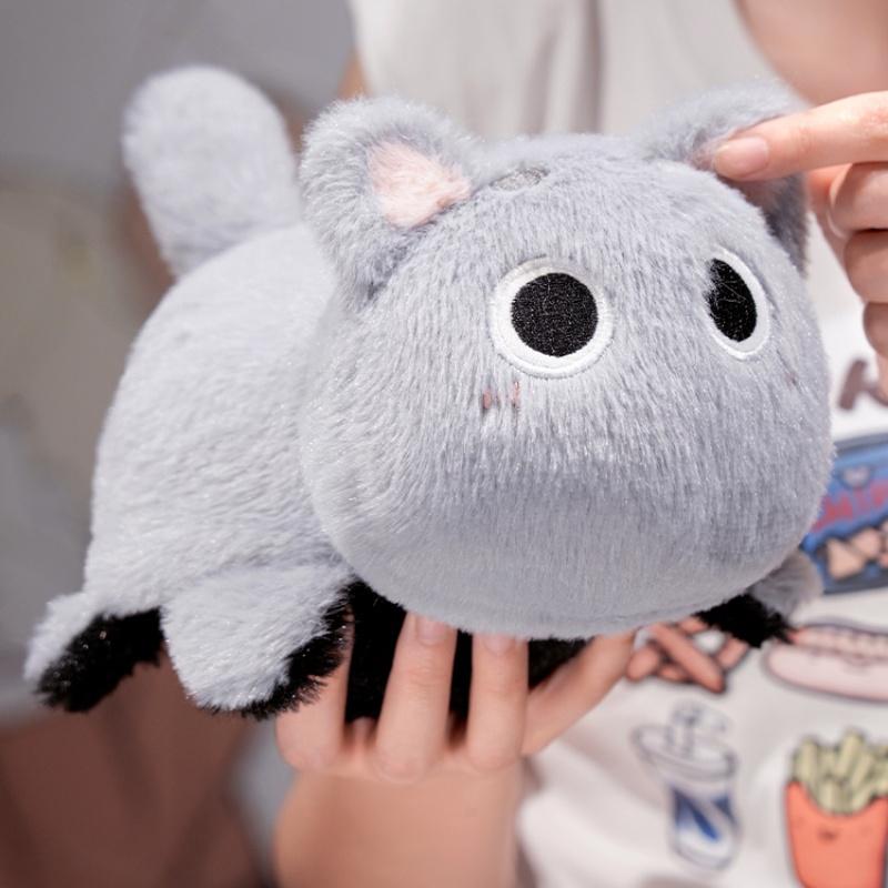 30 см Каваи Двусторонняя Переворачивающаяся Черная Кошка Плюшевая Игрушка Кукла Мягкая Игрушка Подушка-Кошка Родительско-Детские Игровые Игрушки Подарок на День Рождения для Детей