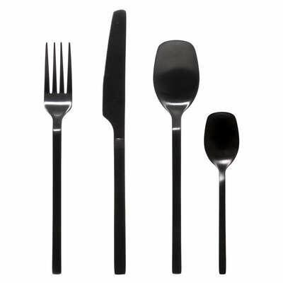 Modern cutlery set BLACK