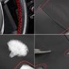 Автоаксессуары Перфорированная Микрофибра Кожа Рулевого Колеса Накладка Для VW Golf Plus Jetta Tiguan Passat B7 CC Touran Caddy
