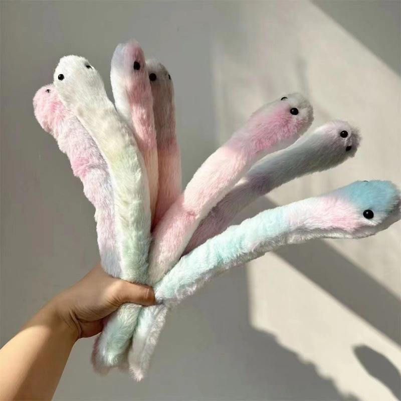 Милая плюшевая игрушка-змея, Тканевая кукла для детей, Плюшевая игрушка-зеленая змея, Украшение для дивана и гостиной