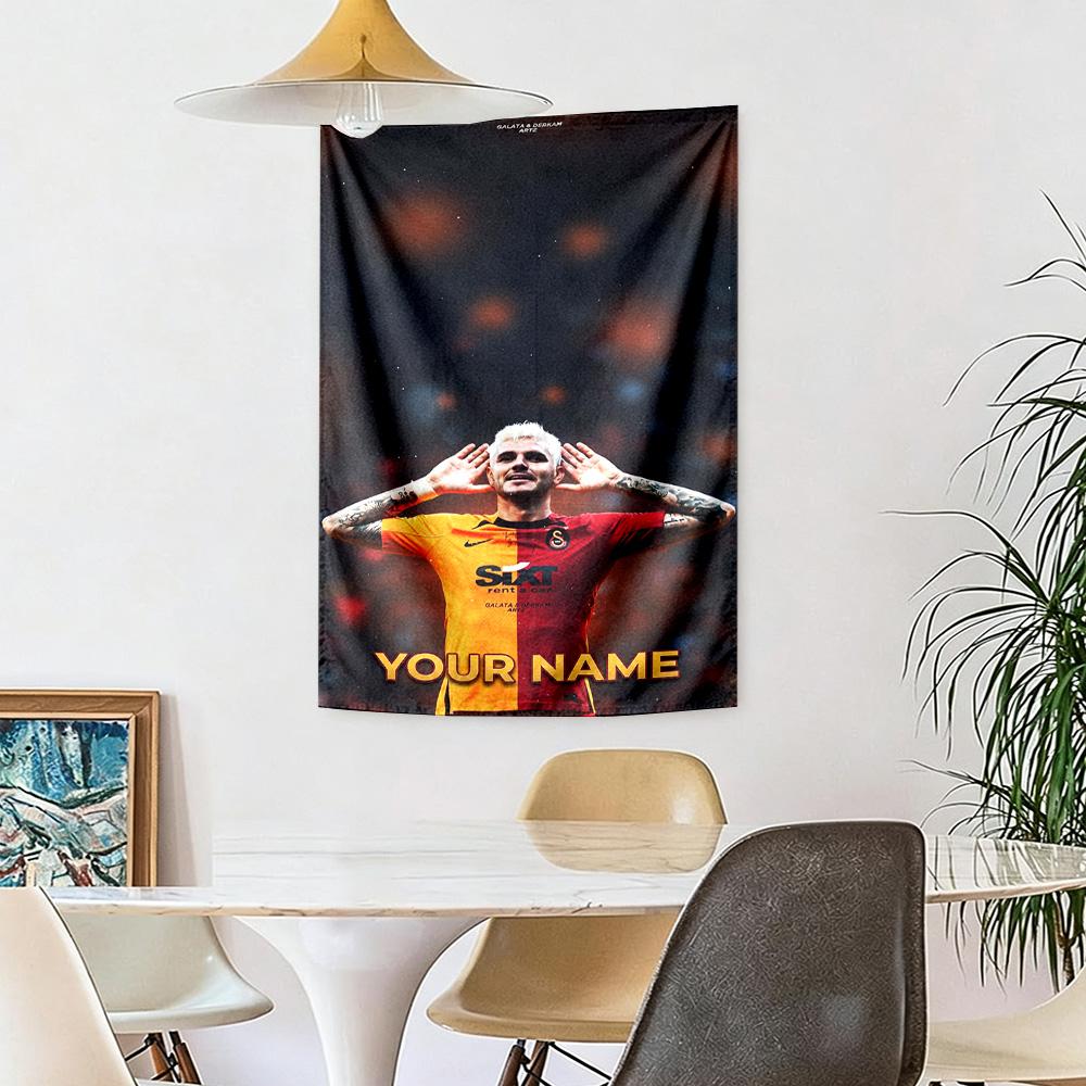 Galatasaray Custom Your Name Wall Decor Tapestry Art For Pet Memorial Birthdaywedding Party Backdrop Family Gift