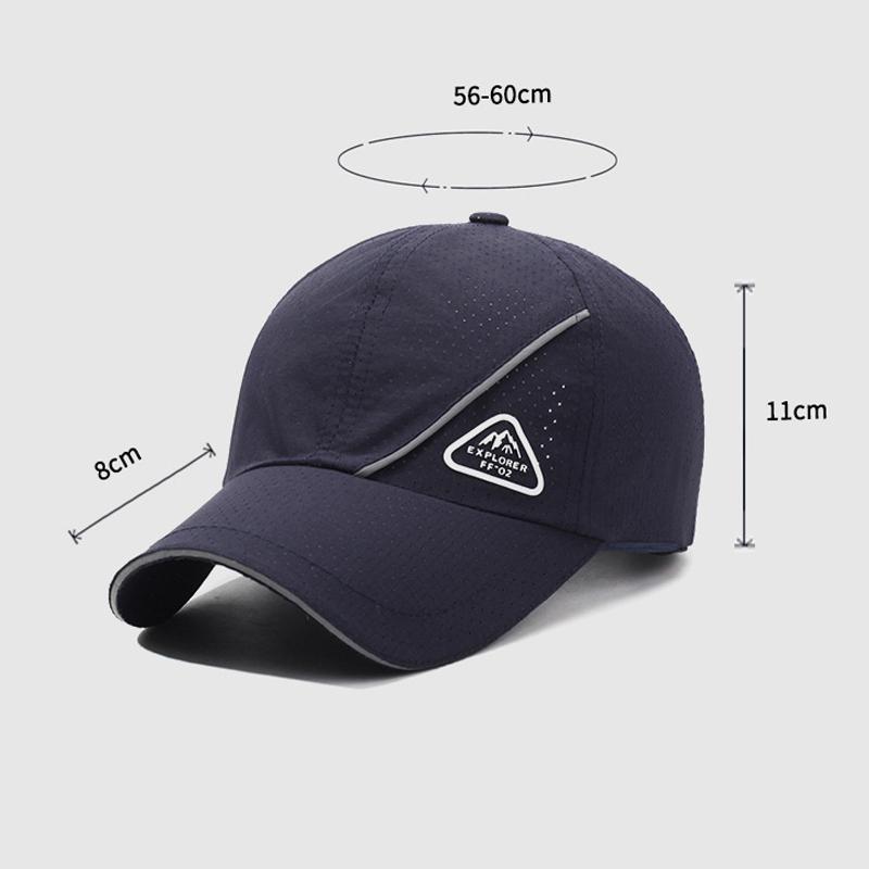 Summer Quick-Drying Sun Hat Men's Breathable Cap Multifunctional Reflective Strip Thin Baseball Cap