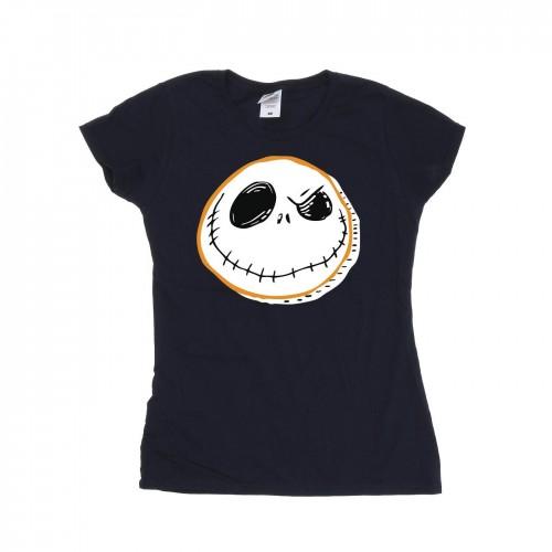 Disney Womens/Ladies The Nightmare Before Christmas Jack Face Cotton T-Shirt