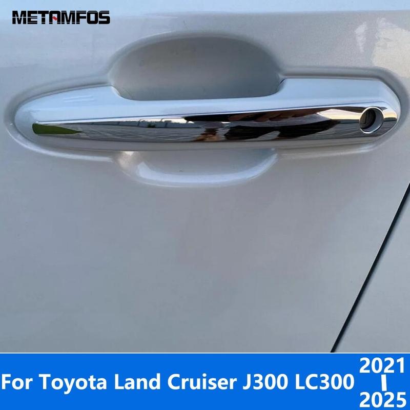 For Toyota Land Cruiser J300 LC300 -2024 2025 Chrome Side Door Handle Cover Trim Protector Exterior Accessories Car Styling
