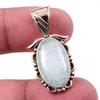 Natural Aquamarine Gemstone 925 Solid Sterling Silver TwoTone Pendant 1.25" O1l74