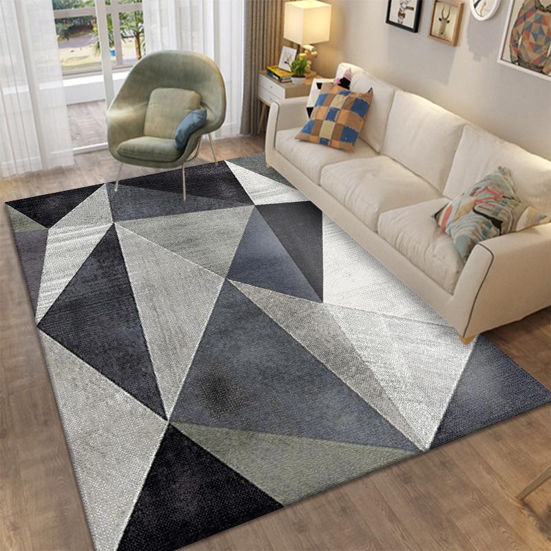 Living Room Geometric Carpet Modern Sofa Coffee Table Mat Bedroom Bedside Home Floor Mat