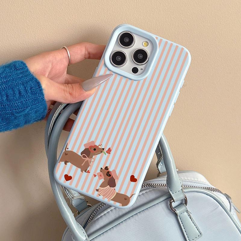 Dachshund Pattern Phone Case For iPhone 17 16 15 14 13 12 11 Pro Max Silicone Cover For iPhone 17 Air 16 Plus Candy Soft Fundas