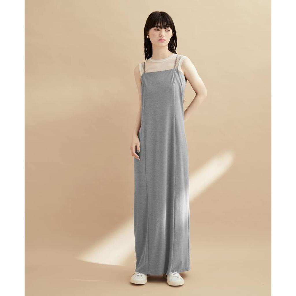 Adam et Rope Femme Трикотажное платье-камисоль GAE02350 Серое Женское (07)