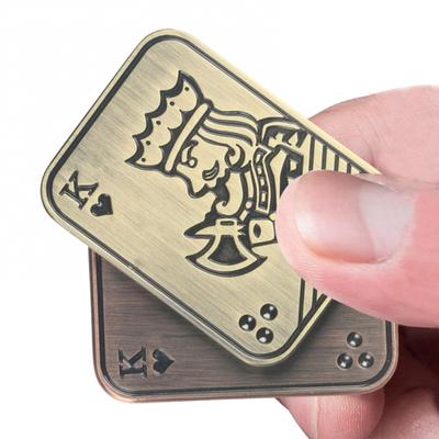 Shuffle EDC KK Lucky Poker Coin Антистресс Техасская новинка Непоседа игрушки щипцы металлические магнитные игрушки Холдем украшение офисного стола