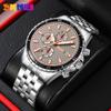 Новый продукт Moment Beauty трехглазые мужские часы с большим циферблатом из нержавеющей стали с кварцевыми часами секундомером хронографом мужские
